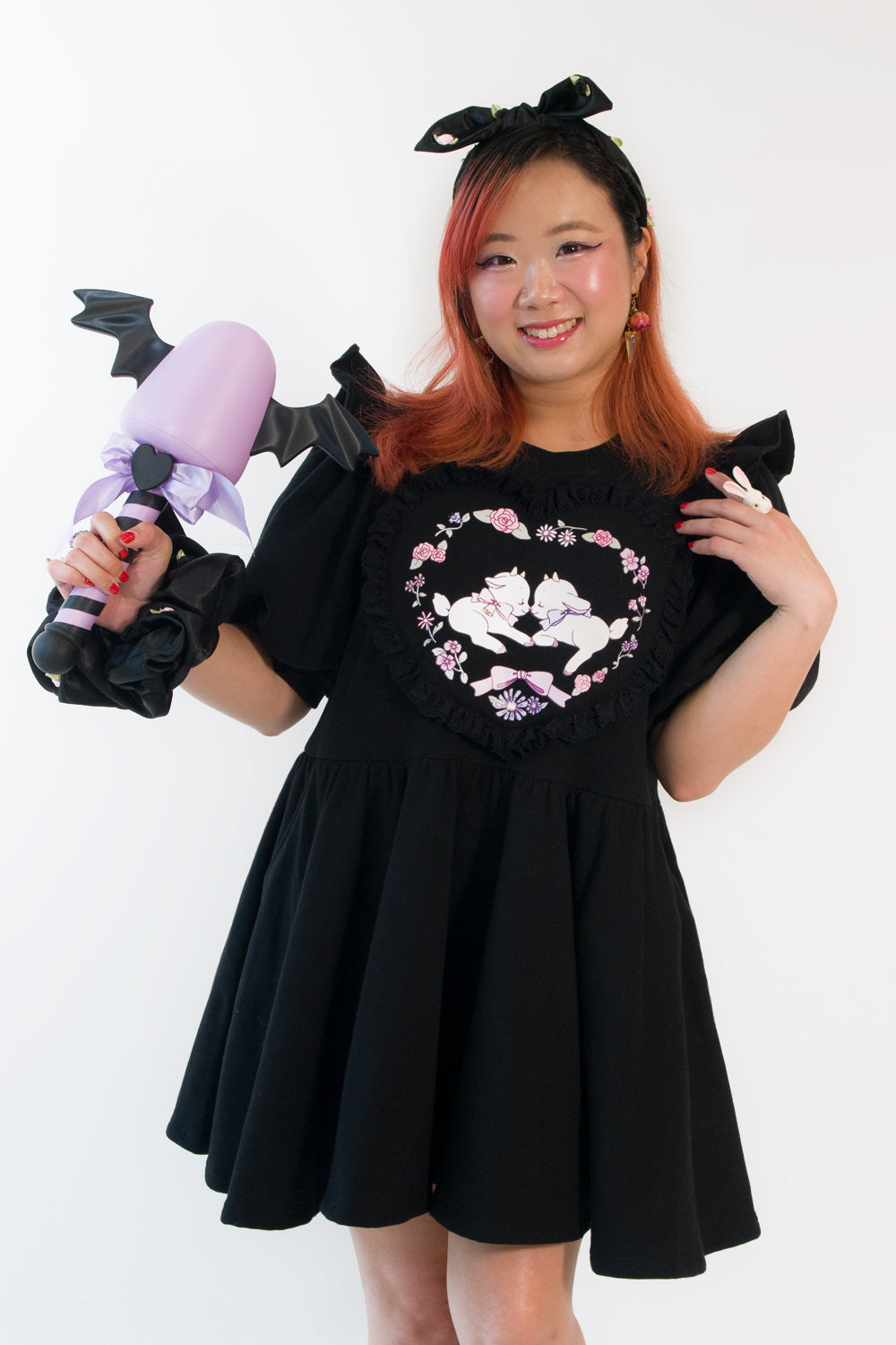 Enchanting Goats Sweatshirt Dress by Miss Candyholic