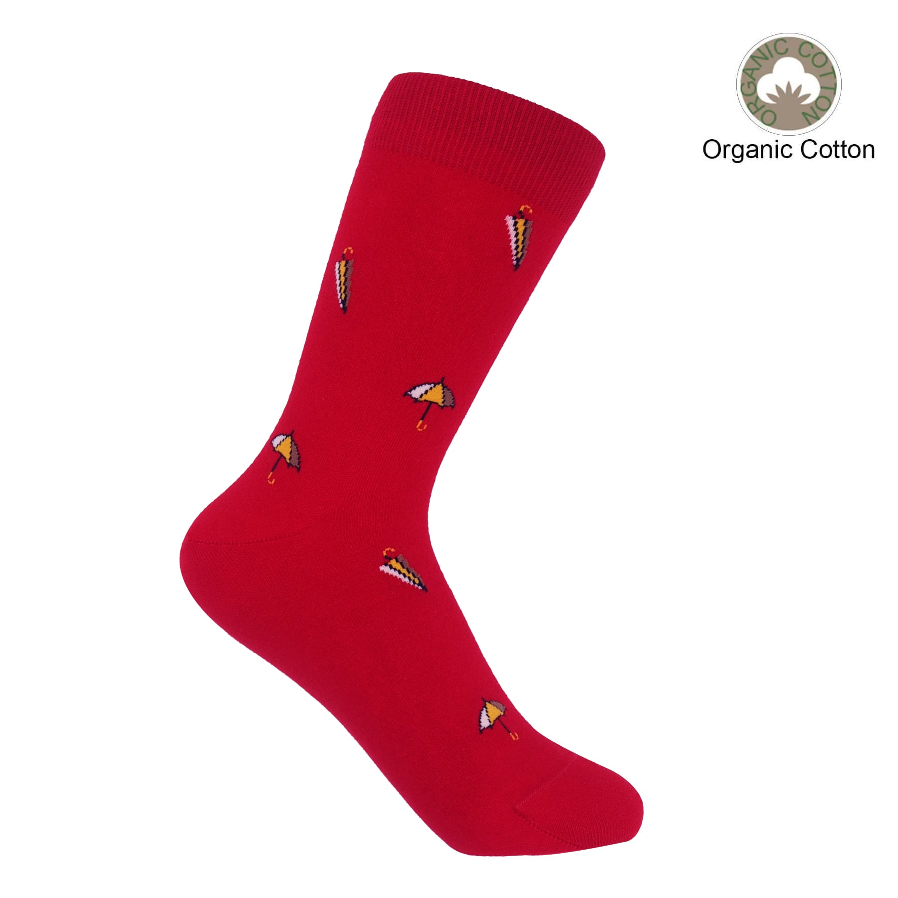 Umbrella Women's Socks - Red by Peper Harow