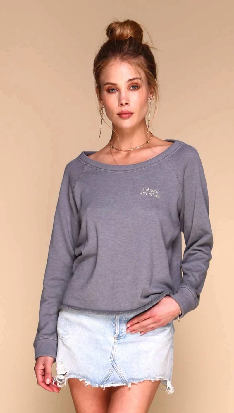 The Good Gets Better Free Spirit Sweatshirt | Grey by Merritt Charles