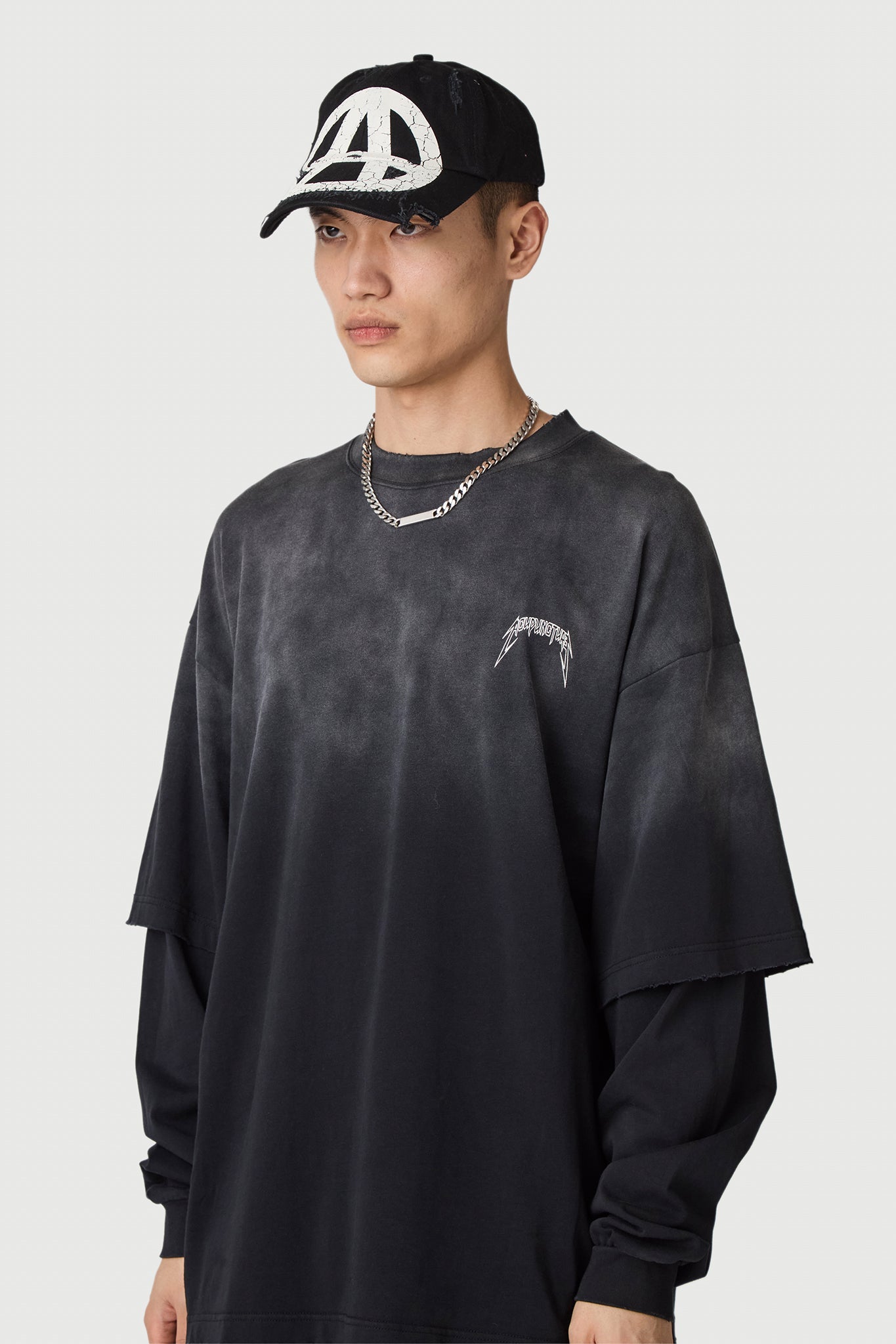 METAL LONGSLEEVE WASHED BLACK by Acupuncture1993