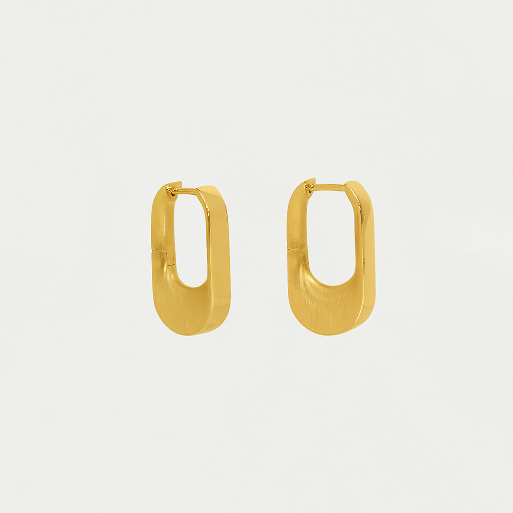 Crosby Hinged Huggie Hoops in Gold by Sierra Deene