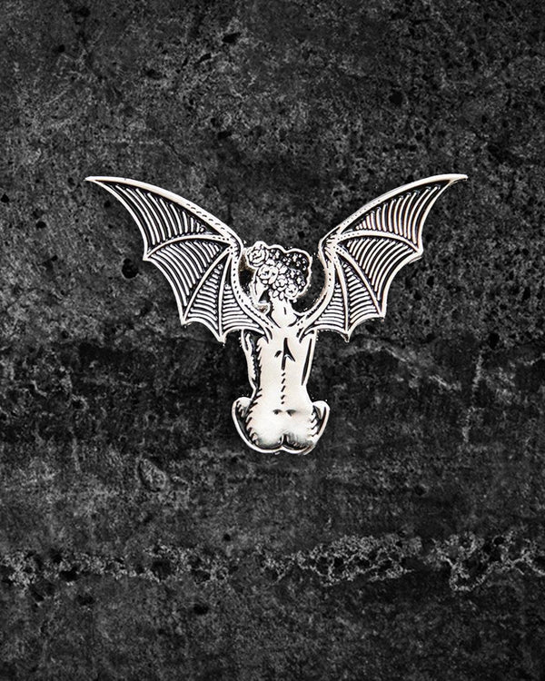 Winged Devil Woman Enamel Pin by KATAKOMB