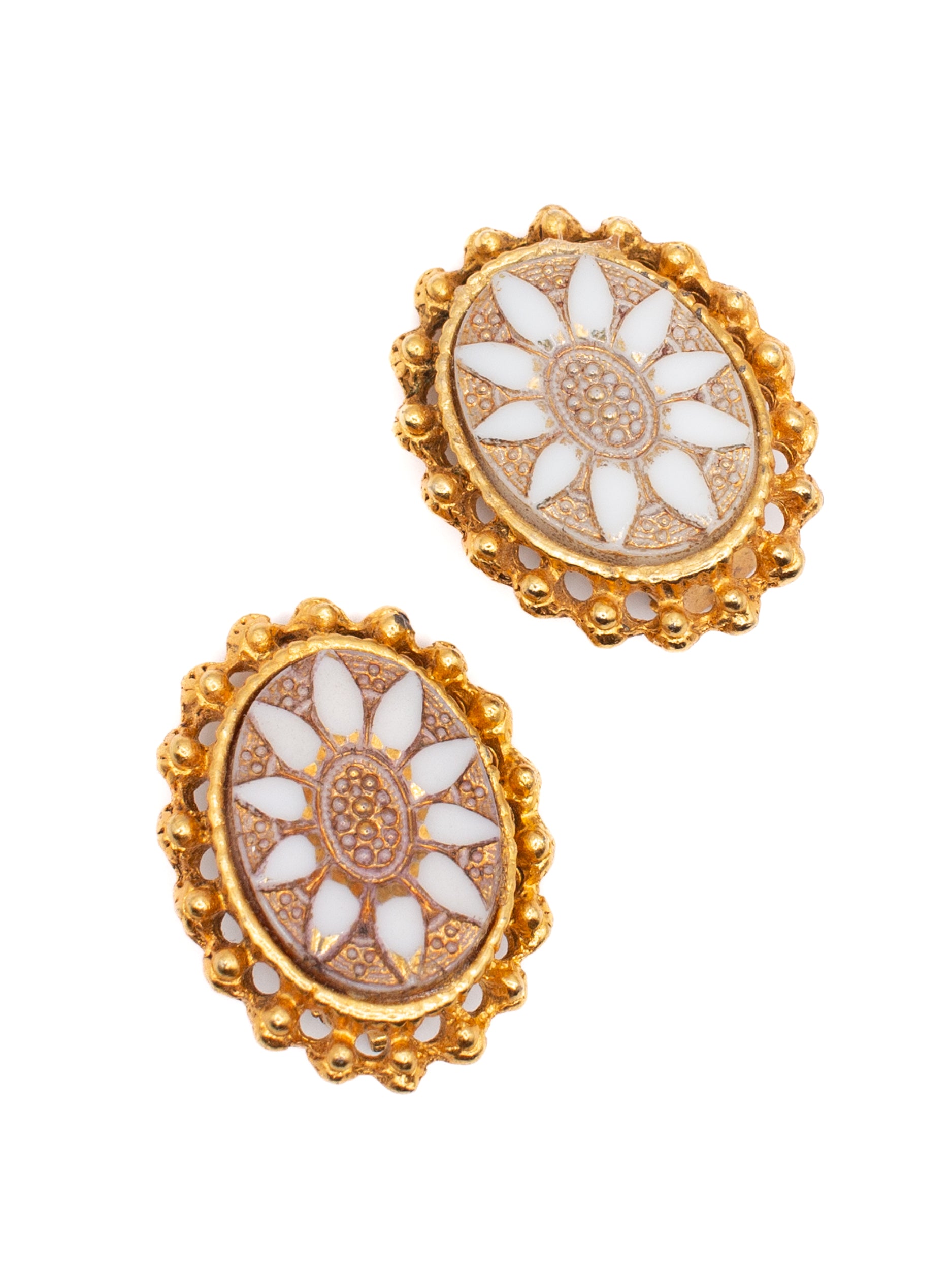 Vintage 60's CORO Clip-on Earrings in Gold by Northern Grip