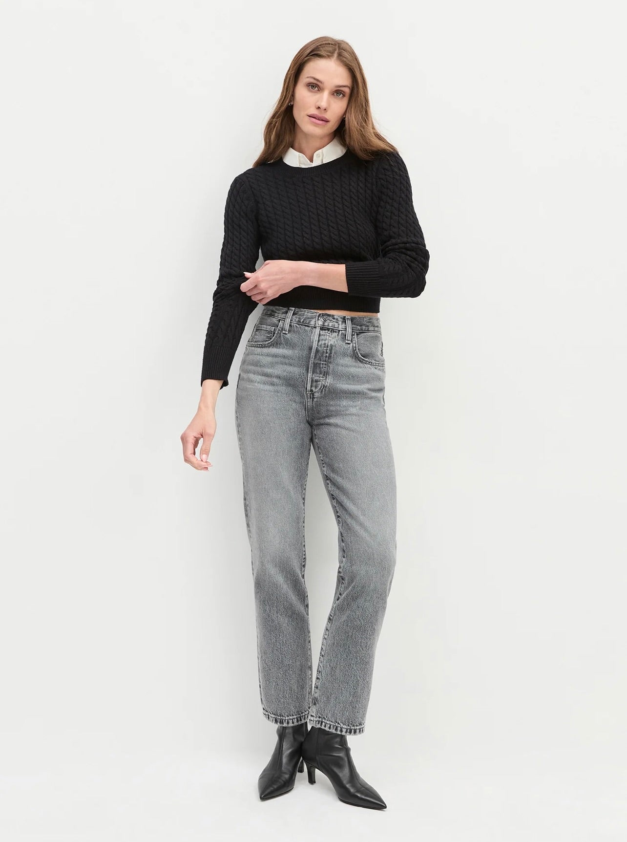 The Otto High Rise Boyfriend Ankle Jean in Dover by Sierra Deene