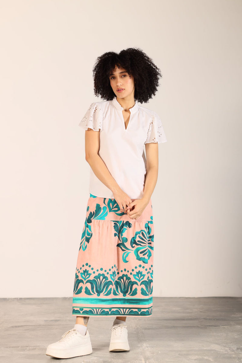 EMERALD BLUSH ADA SKIRT by Maude Vivante