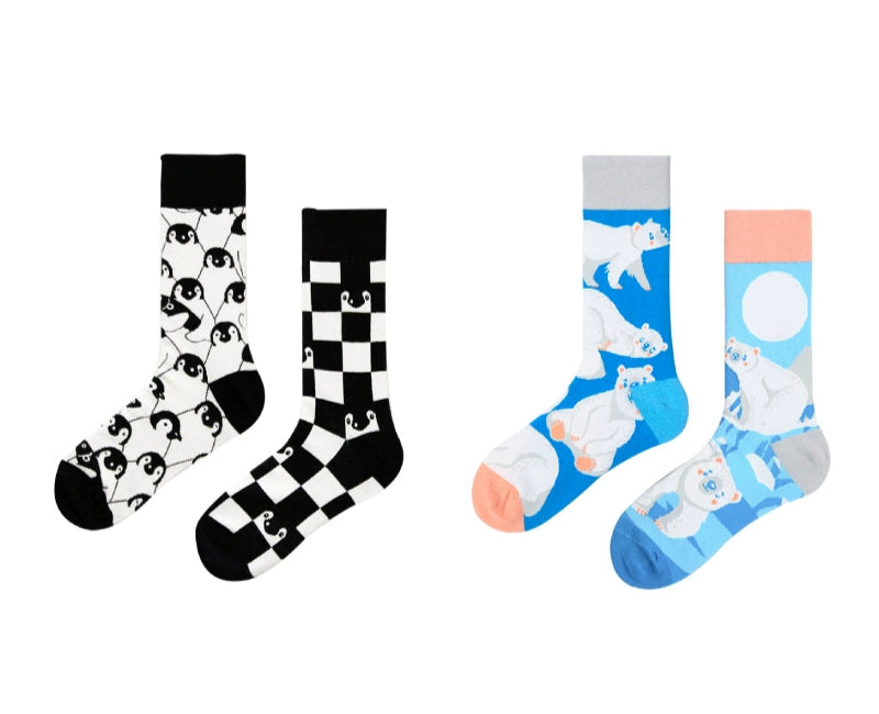 Decora Kei Mismatched Ultra World Socks by Land Decora