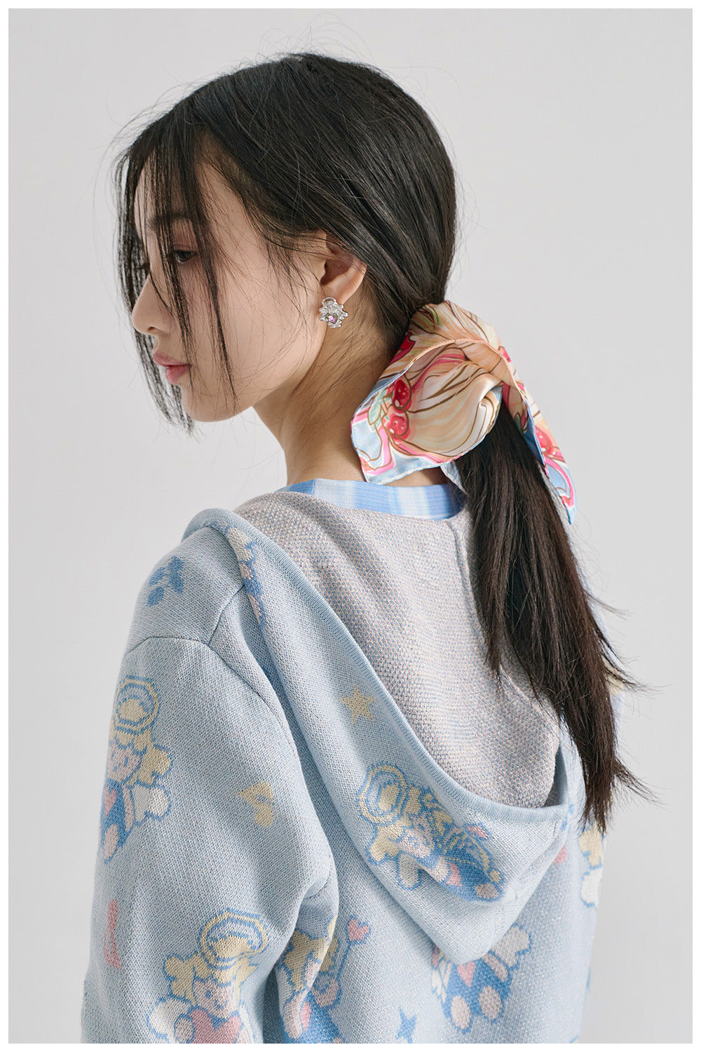 Harajuku Scrunchie Elastic Scrunchie Beauty Pattern Scrunchie Cute Kerchief Scrunchie tntntutu by Land Decora