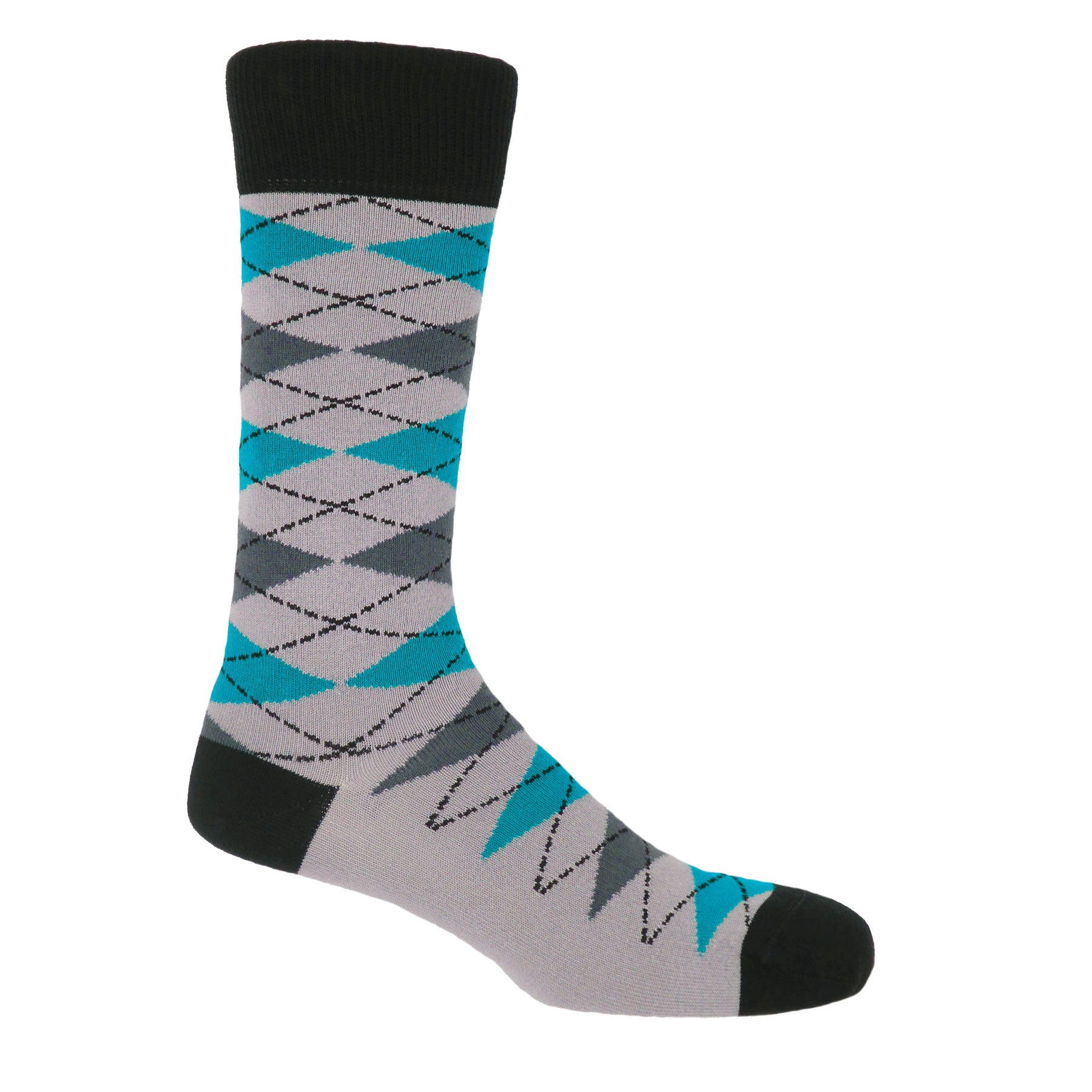 Argyle Men's Socks - Grey by Peper Harow