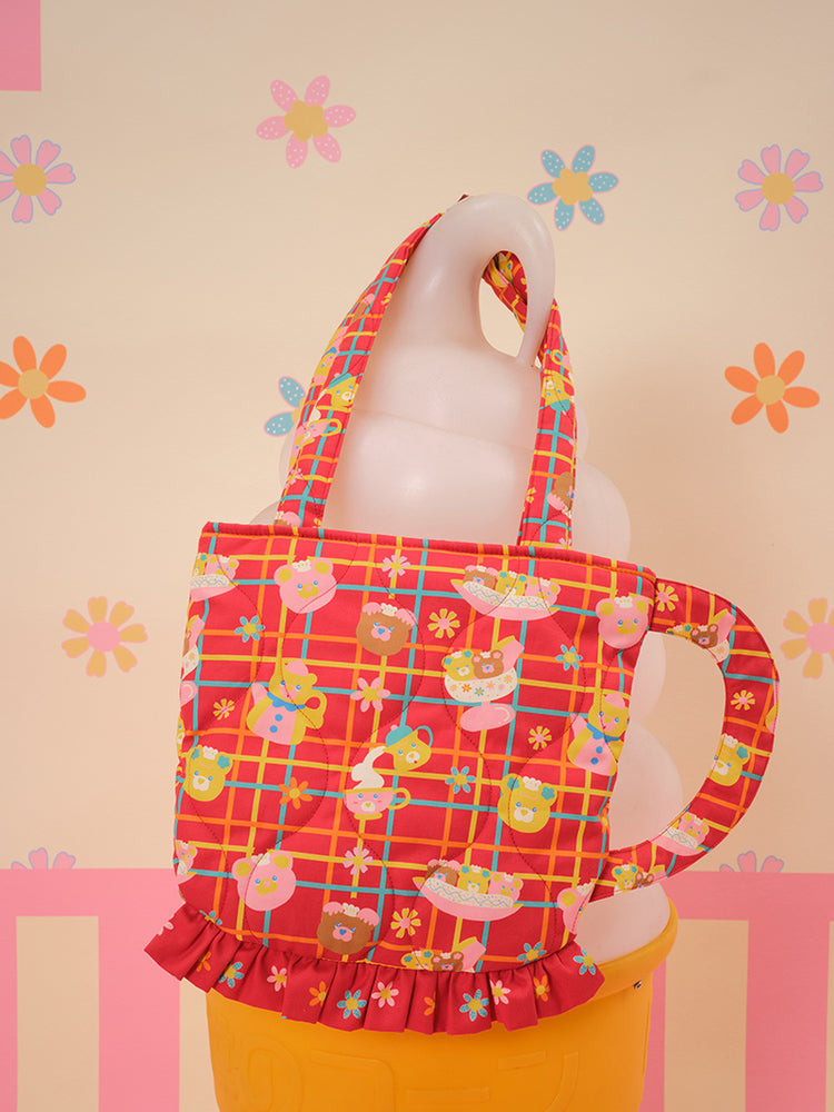 Teacup Zipper Crossbody Bag Kawaii - NIKKOU by Land Decora