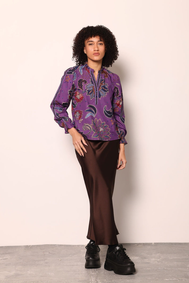 PURPLE SPARKLE ASHLEY TOP by Maude Vivante