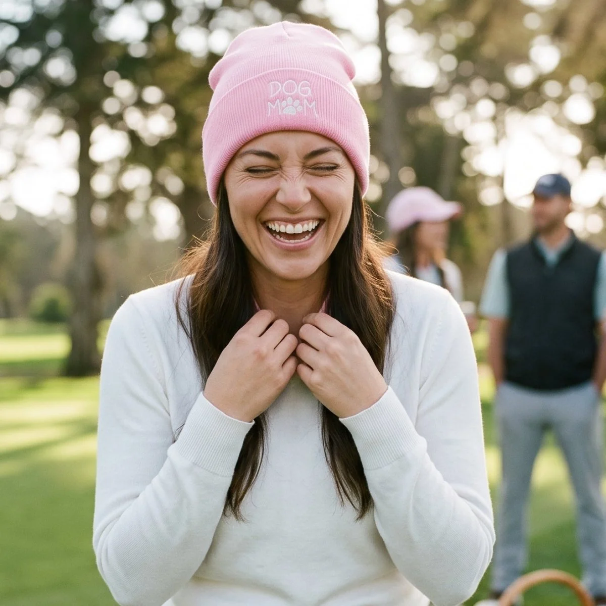 Dog Mom Beanie by Putter Girl