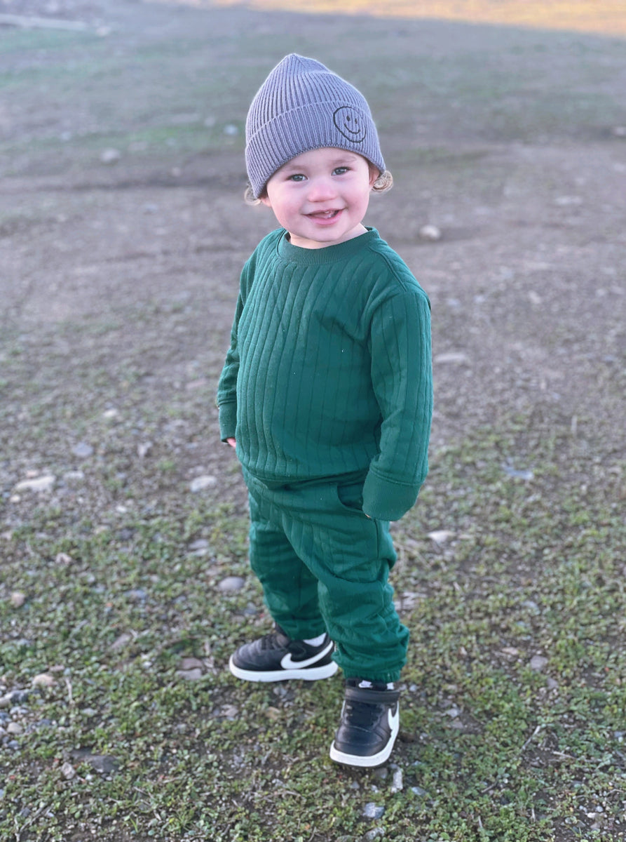 SMILEY BEANIE IN GREY (KIDS) by RAËLIV