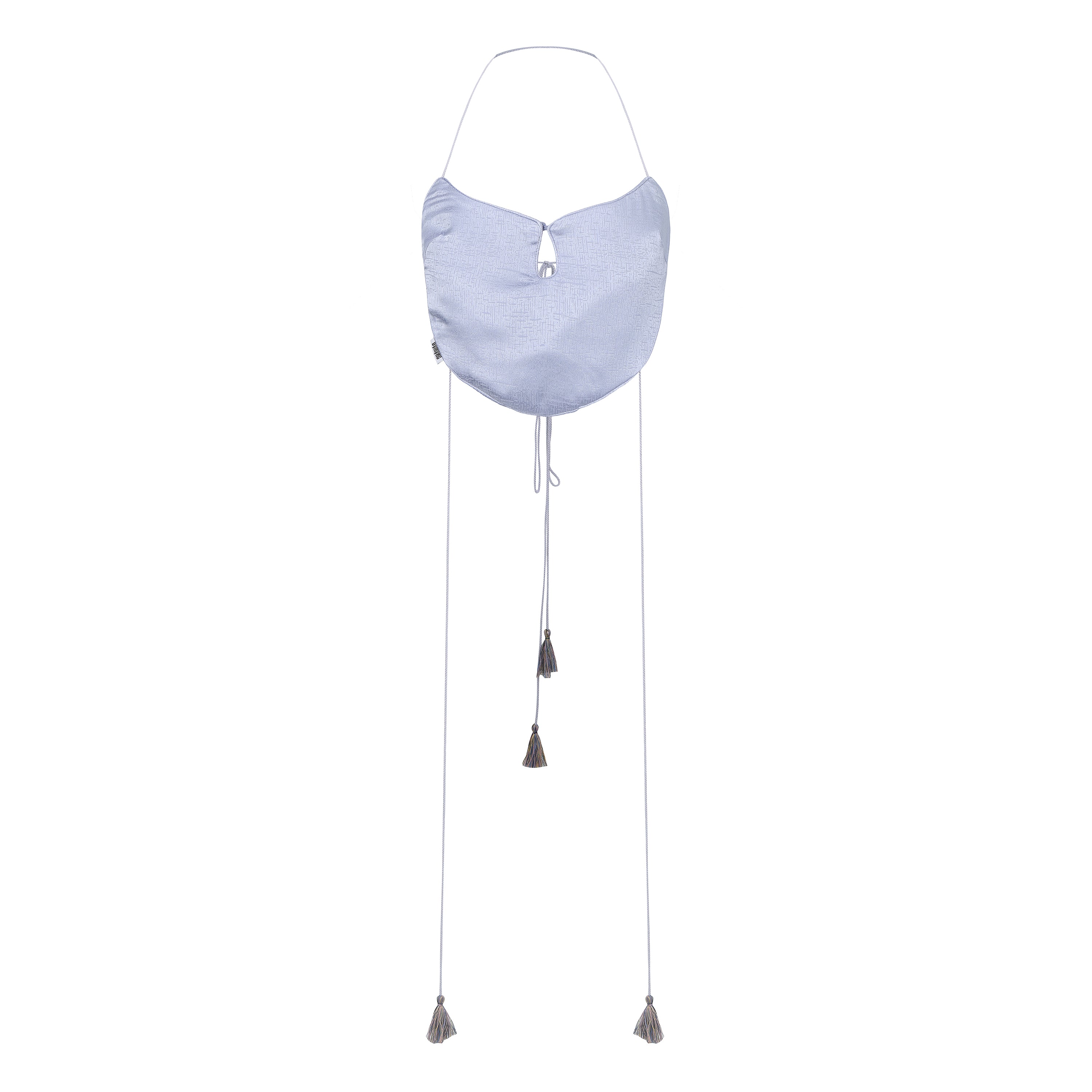 Dong Cropped Reversible Apron Top Periwinkle/Blue by DAWANG